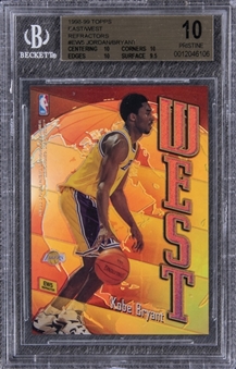 1998-99 Topps #EW5 Michael Jordan Kobe Bryant East/West Refractors - BGS PRISTINE 10